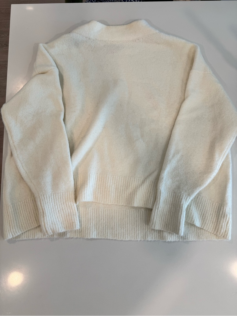 Women's Cream Turtleneck Sweater